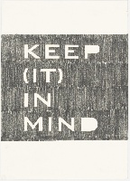Simon Benson, 'Keep (It) in Mind', 2012, potlood / papier / cut text, 34.5 x 25 cm.
PHŒBUS•Rotterdam